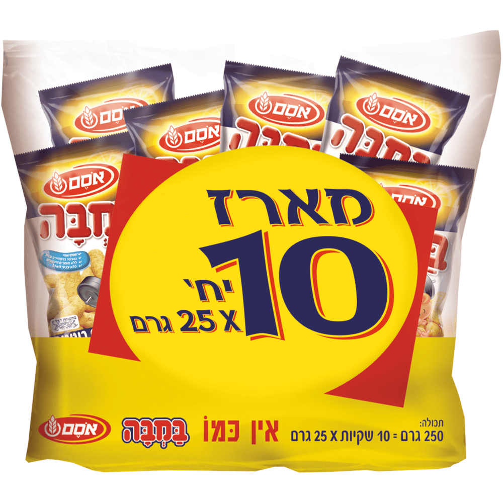 במבה אסם מארז גרם10X25